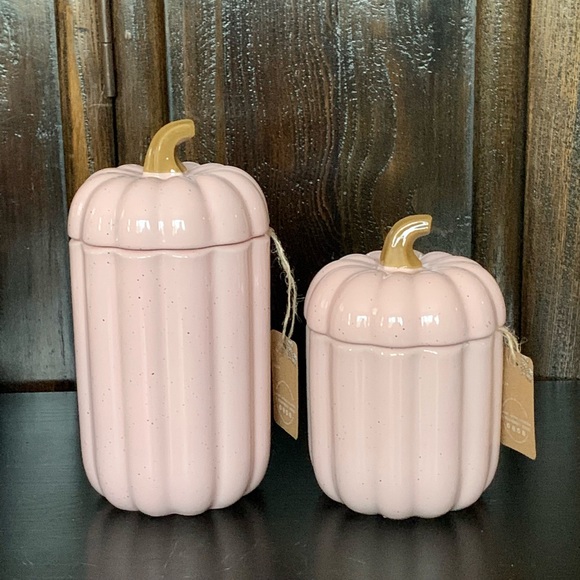 Strawberry Street Other - Pink Pumpkin Canister Set